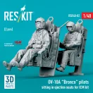 ResKit Models OV-10A Bronco pilots sitting in ejection seats for ICM kit (2 pcs) (3D Printed) 1:48 (RSF48-0082)