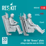   ResKit Models OV-10A Bronco pilots sitting in ejection seats for ICM kit (2 pcs) (3D Printed) 1:48 (RSF48-0082)