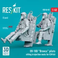   ResKit Models OV-10D Bronco pilots sitting in ejection seats for ICM kit (2 pcs) (3D Printed) 1:48 (RSF48-0083)