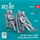 ResKit Models OV-10D Bronco pilots sitting in ejection seats for ICM kit (2 pcs) (3D Printed) 1:48 (RSF48-0083)
