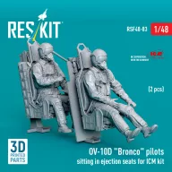   ResKit Models OV-10D Bronco pilots sitting in ejection seats for ICM kit (2 pcs) (3D Printed) 1:48 (RSF48-0083)