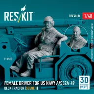   ResKit Models Female driver for US NAVY A/S32A-49 Deck Tractor (scene 1) (1 pcs) (3D Printed) 1:48 (RSF48-0084)