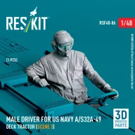   ResKit Models Male driver for US NAVY A/S32A-49 Deck Tractor (scene 3) (1 pcs) (3D Printed) 1:48 (RSF48-0086)