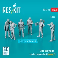   ResKit Models One busy day carrier crew on deck (scene 2) (6 pcs) (3D Printed) 1:48 (RSF48-0090)