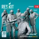 ResKit Models One busy day carrier crew on deck (scene 2) (6 pcs) (3D Printed) 1:48 (RSF48-0090)