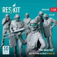   ResKit Models One busy day carrier crew on deck (scene 2) (6 pcs) (3D Printed) 1:48 (RSF48-0090)