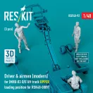 ResKit Models Driver & airmen (modern) (3 pcs) (MHU-83 D/E lift truck UPPER loading position for RSK48-0009) (3D Printed) 1:48 (RSF48-0092)