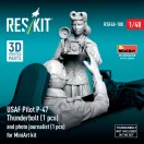 ResKit Models USAF Pilot P-47 Thunderbolt (1 pcs) and photo journalist (1 pcs) for MiniArt kit (3D Printed) 1:48 (RSF48-0108)