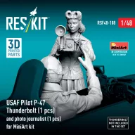  ResKit Models USAF Pilot P-47 Thunderbolt (1 pcs) and photo journalist (1 pcs) for MiniArt kit (3D Printed) 1:48 (RSF48-0108)