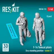   ResKit Models F-14 Tomcat pilots (in a standing position - scene 1) (2 pcs) (3D Printed) 1:48 (RSF48-0113)