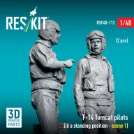   ResKit Models F-14 Tomcat pilots (in a standing position - scene 1) (2 pcs) (3D Printed) 1:48 (RSF48-0113)
