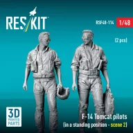   ResKit Models F-14 Tomcat pilots (in a standing position - scene 2) (2 pcs) (3D Printed) 1:48 (RSF48-0114)