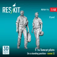   ResKit Models F-14 Tomcat pilots (in a standing position - scene 2) (2 pcs) (3D Printed) 1:48 (RSF48-0114)