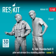   ResKit Models A-10? Thunderbolt II pilot and airman (in a standing position - scene 1) (2 pcs) (3D Printed) 1:48 (RSF48-0117)