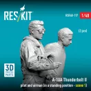 ResKit Models A-10? Thunderbolt II pilot and airman (in a standing position - scene 1) (2 pcs) (3D Printed) 1:48 (RSF48-0117)