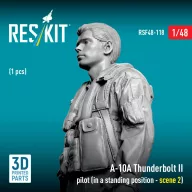   ResKit Models A-10A Thunderbolt II pilot (in a standing position - scene 2) (1 pcs) (3D Printed) 1:48 (RSF48-0118)