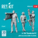 ResKit Models A-10A Thunderbolt II pilot on access ladder & airmen (3 pcs) (3D Printed) 1:48 (RSF48-0119)