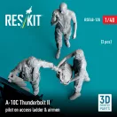 ResKit Models A-10C Thunderbolt II pilot on access ladder & airmen (3 pcs) (3D Printed) 1:48 (RSF48-0120)