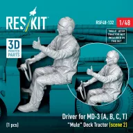   ResKit Models Driver for MD-3 (A, B, C, T) Mule Deck Tractor (scene 2) (1 pcs) (3D Printed) 1:48 (RSF48-0132)