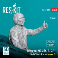  ResKit Models Driver for MD-3 (A, B, C, T) Mule Deck Tractor (scene 2) (1 pcs) (3D Printed) 1:48 (RSF48-0132)