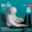 ResKit Models Female driver for A/S-32A-31A Mule Tow Tractor (scene 2) (1 pcs) (3D Printed) 1:48 (RSF48-0134)