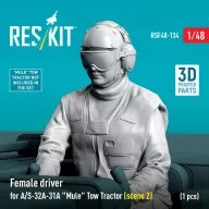   ResKit Models Female driver for A/S-32A-31A Mule Tow Tractor (scene 2) (1 pcs) (3D Printed) 1:48 (RSF48-0134)