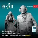 ResKit Models Red jersey (2 pcs) AERO 21A (MHU-191A/M) (1 pcs) with AIM-54A Phoenix (1 pcs) for F-14A,B (scene 1) (3D Printed) 1:48 (RSF48-0143)