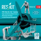 ResKit Models PBY-5/5A/ OA-10A Catalina Engine maintenance platform (2 pcs) with service crew (5 pcs) for Revell/Monogram/Hasegawa kit (3D Printed) 1:48 (RSF48-0162)