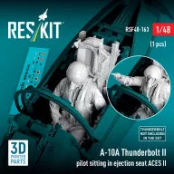   ResKit Models A-10A Thunderbolt II pilot sitting in ejection seat ACES II (1 pcs) (3D Printed) 1:48 (RSF48-0163)