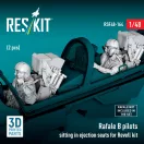 ResKit Models Rafale B pilots sitting in ejection seats for Revell kit (2 pcs) (3D Printed) 1:48 (RSF48-0164)
