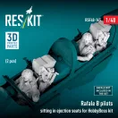 ResKit Models Rafale B pilots sitting in ejection seats for HobbyBoss kit (2 pcs) (3D Printed) 1:48 (RSF48-0165)