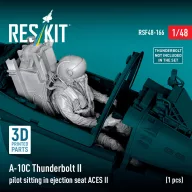   ResKit Models A-10C Thunderbolt II pilot sitting in ejection seat ACES II (1 pcs) (3D Printed) 1:48 (RSF48-0166)