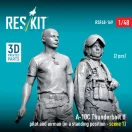 ResKit Models A-10C Thunderbolt II pilot and airman (in a standing position - scene 1) (2 pcs) (3D Printed) 1:48 (RSF48-0169)