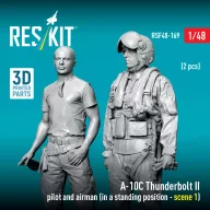  ResKit Models A-10C Thunderbolt II pilot and airman (in a standing position - scene 1) (2 pcs) (3D Printed) 1:48 (RSF48-0169)