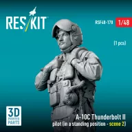   ResKit Models A-10C Thunderbolt II pilot (in a standing position - scene 2) (1 pcs) (3D Printed) 1:48 (RSF48-0170)