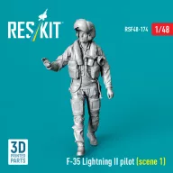   ResKit Models F-35 Lightning II pilot (scene 1) (3D Printed) 1:48 (RSF48-0174)