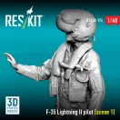 ResKit Models F-35 Lightning II pilot (scene 1) (3D Printed) 1:48 (RSF48-0174)