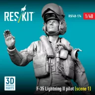   ResKit Models F-35 Lightning II pilot (scene 1) (3D Printed) 1:48 (RSF48-0174)