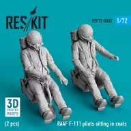   ResKit Models RAAF F-111 pilots sitting in seats (2 pcs) (3D Printed) 1:72 (RSF72-0002)