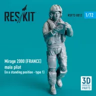   ResKit Models Mirage 2000 (FRANCE) male pilot (in a standing position - type 1) (3D Printed) 1:72 (RSF72-0012)
