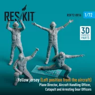   ResKit Models Yellow jersey (Modern) (Left position from the aircraft) Plane Director, Aircraft Handling Officer, Catapult and Arresting Gear Officers (4 pcs) (3D Printed) 1:72 (RSF72-0016)