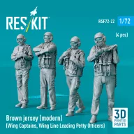   ResKit Models Brown jersey (modern) (Wing Captains, Wing Line Leading Petty Officers) (4 pcs) (3D Printed) 1:72 (RSF72-0022)