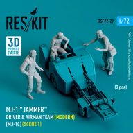   ResKit Models MJ-1 Jammer Driver & airman team (Modern) (MJ-1C) (scene 1) (3 pcs) (3D Printed) 1:72 (RSF72-0029)