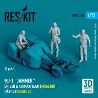   ResKit Models MJ-1 Jammer Driver & airman team (Modern) (MJ-1C) (scene 2) (3 pcs) (3D Printed) 1:72 (RSF72-0030)