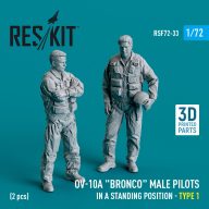   ResKit Models OV-10A Bronco male pilots (in a standing position - type 1) (2 pcs) (3D Printed) 1:72 (RSF72-0033)