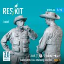 ResKit Models F-105 (F, G) Thunderchief male pilots (in a standing position - type 2 ) (2 pcs) (3D Printed) 1:72 (RSF72-0058)