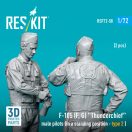 ResKit Models F-105 (F, G) Thunderchief male pilots (in a standing position - type 2 ) (2 pcs) (3D Printed) 1:72 (RSF72-0058)