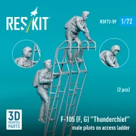   ResKit Models F-105 (F, G) Thunderchief male pilots on access ladder (2 pcs) (3D Printed) 1:72 (RSF72-0059)