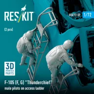   ResKit Models F-105 (F, G) Thunderchief male pilots on access ladder (2 pcs) (3D Printed) 1:72 (RSF72-0059)