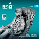 ResKit Models Rafale C/M pilot sitting in ejection seat for HobbyBoss kit (1 pcs) (3D Printed) 1:72 (RSF72-0060)